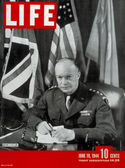 Life Magazine Cover Copyright 1944 Eisenhower | Vintage Ad and Cover Art 1891-1970