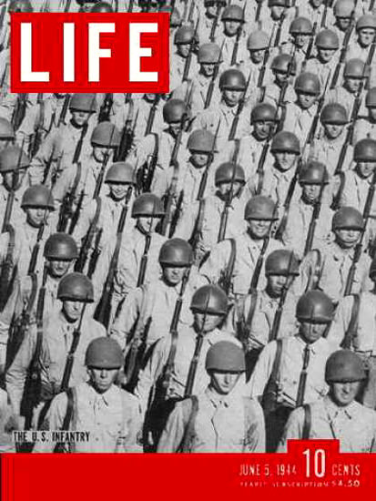 Life Magazine Cover Copyright 1944 US Infantry | Vintage Ad and Cover Art 1891-1970