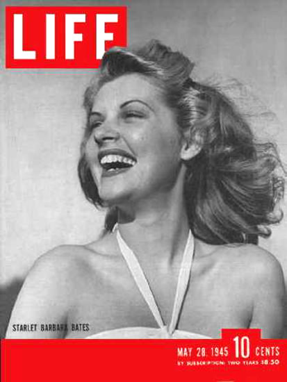 Life Magazine Cover Copyright 1945 Barbara Bates | Sex Appeal Vintage Ads and Covers 1891-1970