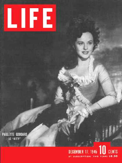 Life Magazine Cover Copyright 1945 Paulette Goddard | Sex Appeal Vintage Ads and Covers 1891-1970