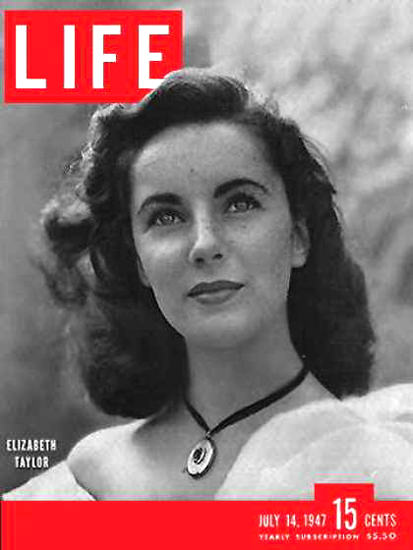 Life Magazine Cover Copyright 1947 Elizabeth Taylor | Sex Appeal Vintage Ads and Covers 1891-1970