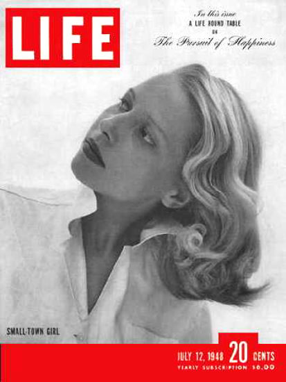 Life Magazine Cover Copyright 1948 Small Town Girl | Sex Appeal Vintage Ads and Covers 1891-1970