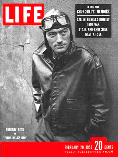 Life Magazine Cover Copyright 1950 Gregory Peck | Sex Appeal Vintage Ads and Covers 1891-1970