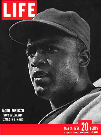 Life Magazine Cover Copyright 1950 Jackie Robinson | Vintage Ad and Cover Art 1891-1970