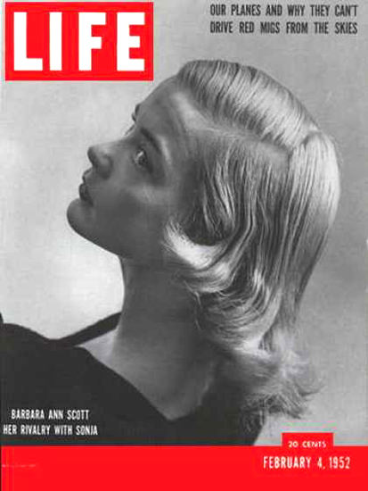 Life Magazine Cover Copyright 1952 Barbara Ann Scott | Sex Appeal Vintage Ads and Covers 1891-1970