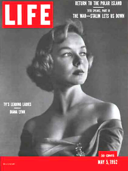 Life Magazine Cover Copyright 1952 Diana Lynn | Sex Appeal Vintage Ads and Covers 1891-1970