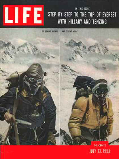 Life Magazine Cover Copyright 1953 Conquest of Everest | Vintage Ad and Cover Art 1891-1970