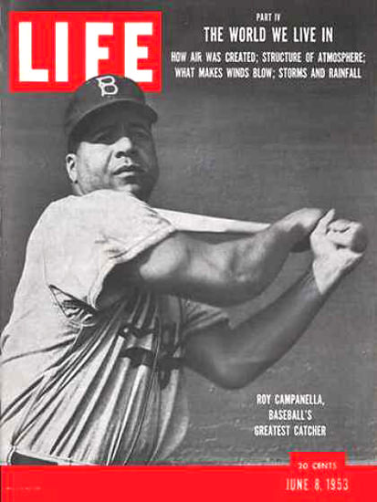 Life Magazine Cover Copyright 1953 Roy Campanella | Vintage Ad and Cover Art 1891-1970