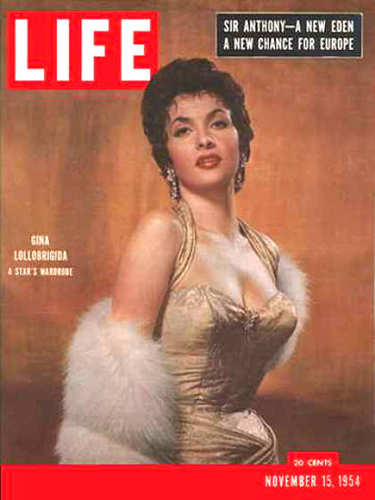 Life Magazine Cover Copyright 1954 Gina Lollobrigida | Sex Appeal Vintage Ads and Covers 1891-1970