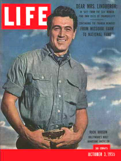 Life Magazine Cover Copyright 1955 Rock Hudson | Sex Appeal Vintage Ads and Covers 1891-1970