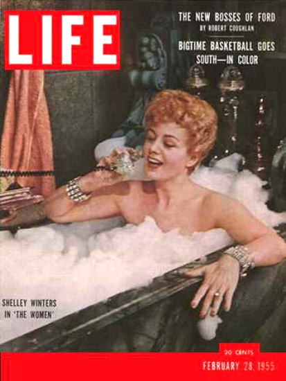 Life Magazine Cover Copyright 1955 Shelley Winters | Sex Appeal Vintage Ads and Covers 1891-1970