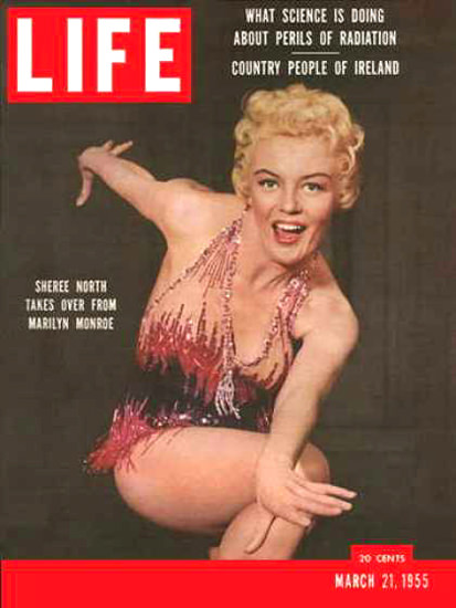 Life Magazine Cover Copyright 1955 Sheree North | Sex Appeal Vintage Ads and Covers 1891-1970