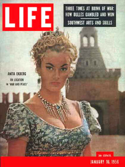 Life Magazine Cover Copyright 1956 Anita Ekberg | Sex Appeal Vintage Ads and Covers 1891-1970