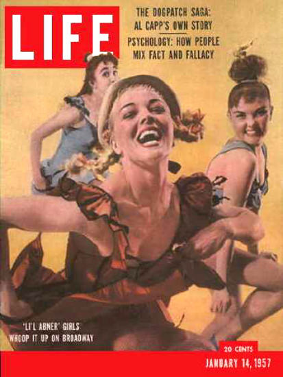 Life Magazine Cover Copyright 1957 Broadways Lil Abner | Sex Appeal Vintage Ads and Covers 1891-1970