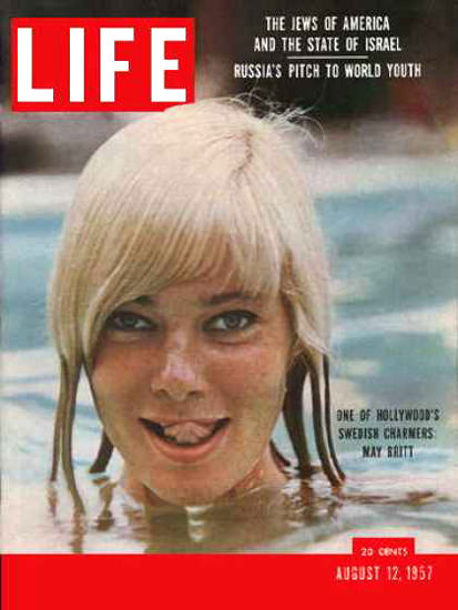 Life Magazine Cover Copyright 1957 May Britt | Sex Appeal Vintage Ads and Covers 1891-1970