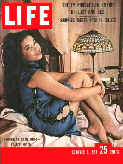 Life Magazine Cover Copyright 1958 France Nuyen | Sex Appeal Vintage Ads and Covers 1891-1970