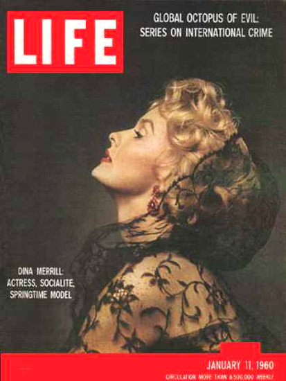 Life Magazine Cover Copyright 1960 Dina Merrill | Sex Appeal Vintage Ads and Covers 1891-1970