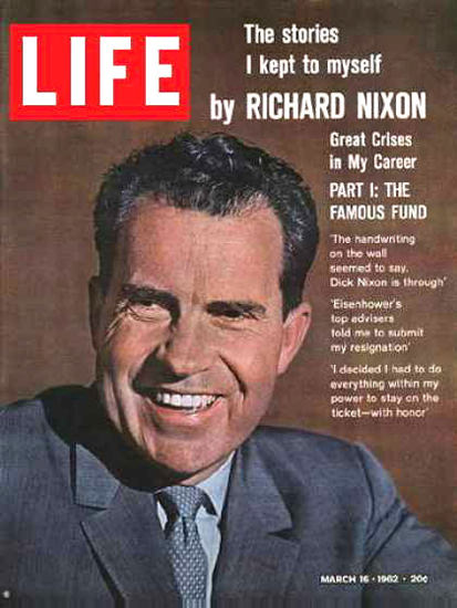 Life Magazine Cover Copyright 1962 Richard Nixon | Vintage Ad and Cover Art 1891-1970