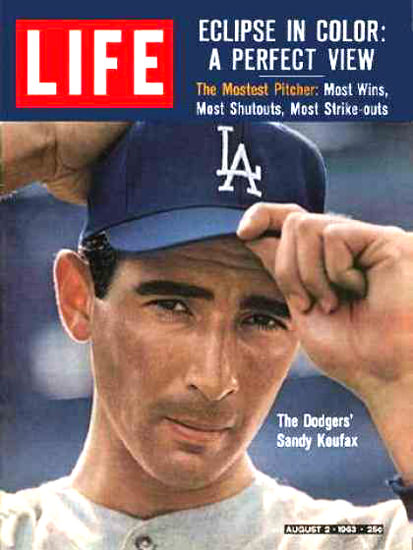 Life Magazine Cover Copyright 1963 Sandy Koufax | Vintage Ad and Cover Art 1891-1970