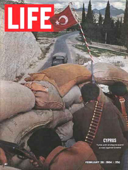 Life Magazine Cover Copyright 1964 War On Cyprus | Vintage Ad and Cover Art 1891-1970