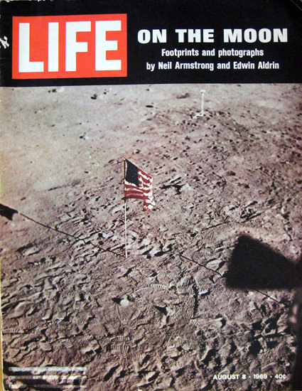 Life Magazine Cover Copyright 1969 On The Moon | Vintage Ad and Cover Art 1891-1970