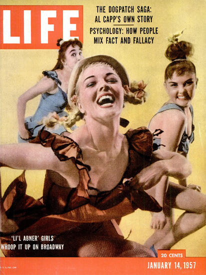 Lil Abner Girls whoop it up 14 Jan 1957 Copyright Life Magazine | Life Magazine Color Photo Covers 1937-1970