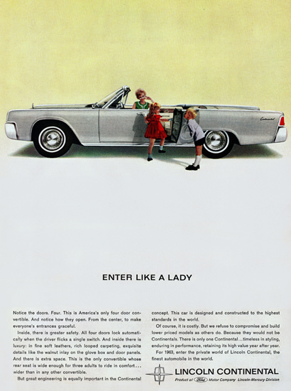 Lincoln Continental Convertible 1963 Like A Lady | Vintage Cars 1891-1970