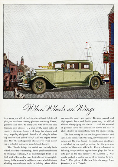 Lincoln Coupe 1931 When Wheels Are Wings | Vintage Cars 1891-1970