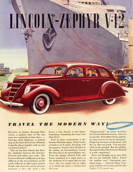 Lincoln Zephyr 1937 Travel The Modern Way | Vintage Cars 1891-1970