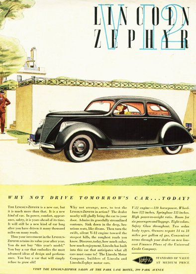 Lincoln Zephyr Two Door Sedan 1936 | Vintage Cars 1891-1970