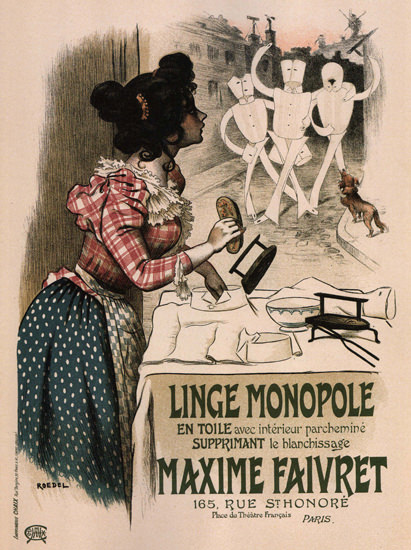 Linge Monopole Maxime Faivret France Laundry | Vintage Ad and Cover Art 1891-1970