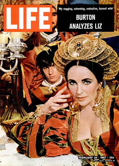 Liz Taylor analyzed by Burton 24 Feb 1967 Copyright Life Magazine | Life Magazine Color Photo Covers 1937-1970