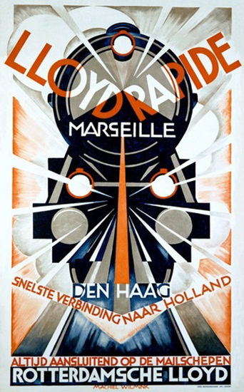 Lloyd Rapide Marseille Den Haag Rotterdamsche | Vintage Travel Posters 1891-1970