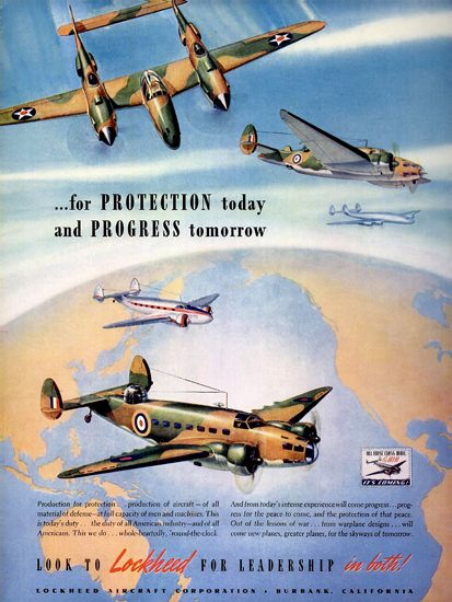 Lockheed Protection Progress | Vintage War Propaganda Posters 1891-1970