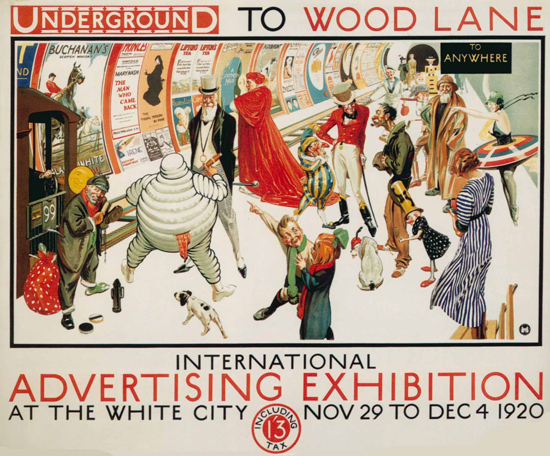 London Underground 1920 Advertising Exhibition | Vintage Travel Posters 1891-1970