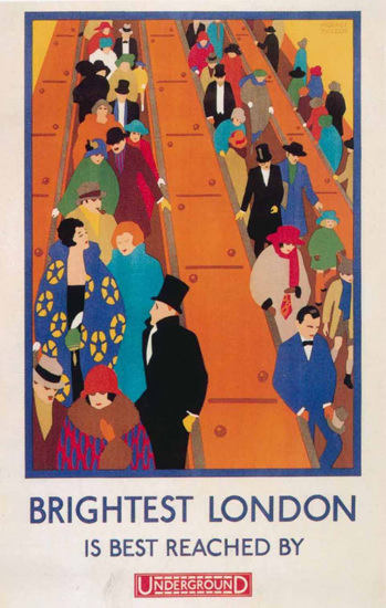 London Underground Brightest London | Vintage Travel Posters 1891-1970