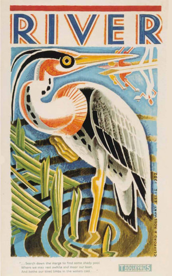 London Underground River Heron | Vintage Travel Posters 1891-1970