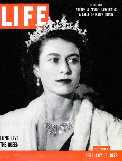 Long Live The Queen 18 Feb 1952 Copyright Life Magazine | Life Magazine BW Photo Covers 1936-1970