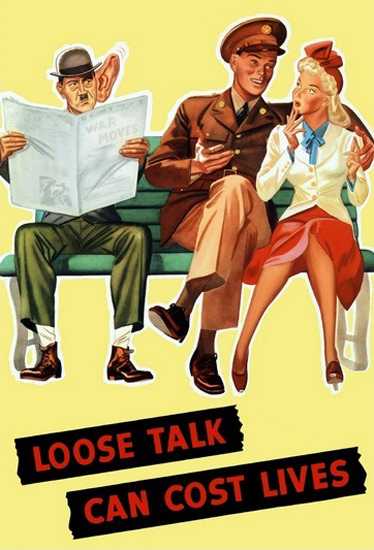 Loose Talk Can Cost Lives Lovers | Vintage War Propaganda Posters 1891-1970