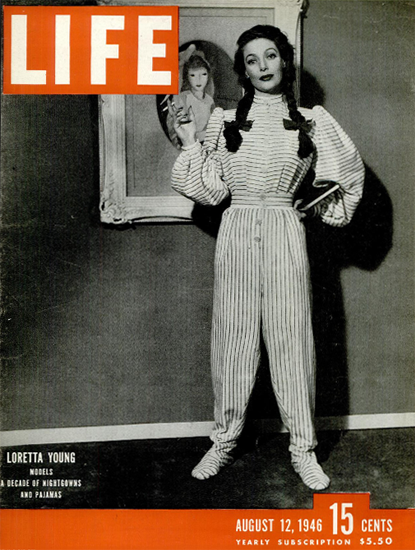 Loretta Young 12 Aug 1946 Copyright Life Magazine | Life Magazine BW Photo Covers 1936-1970