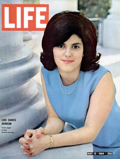 Luci Baines Johnson in White House 15 May 1964 Copyright Life Magazine | Life Magazine Color Photo Covers 1937-1970