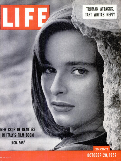 Lucia Bose Italian Actress 20 Oct 1952 Copyright Life Magazine | Life Magazine BW Photo Covers 1936-1970