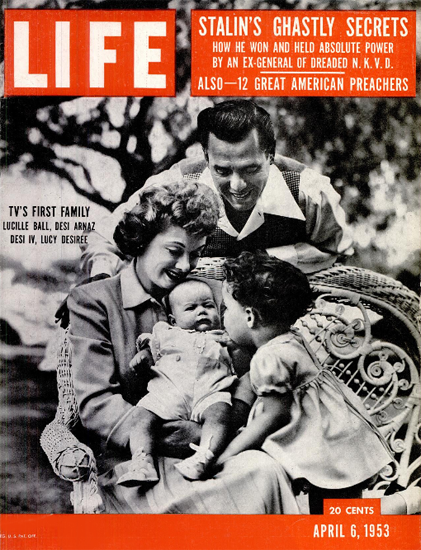 LucilleBall and Desi Arnaz 6 Apr 1953 Copyright Life Magazine | Life Magazine BW Photo Covers 1936-1970