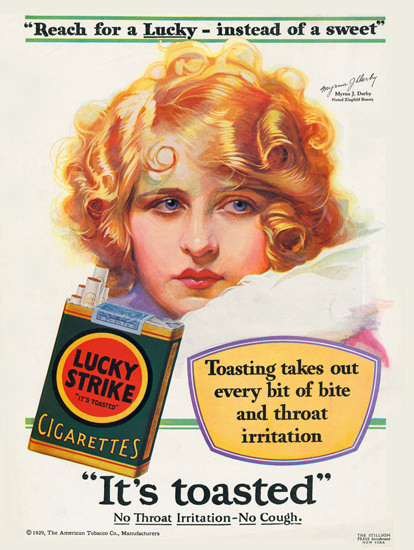 Lucky Strike Cigarettes Angel Instead Of A Sweet | Vintage Ad and Cover Art 1891-1970