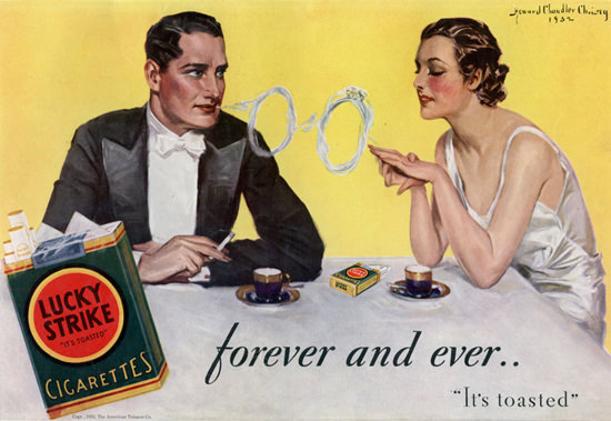 Lucky Strike Cigarettes Forever And Ever 1933 | Sex Appeal Vintage Ads and Covers 1891-1970