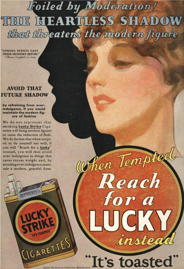 Lucky Strike Heartless Shadow – Modern Figure | Vintage Ad and Cover Art 1891-1970