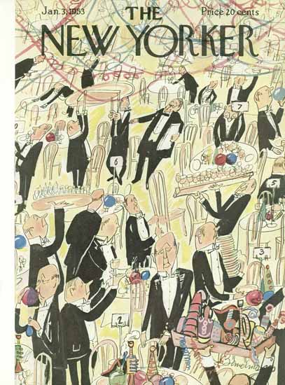 Ludwig Bemelmans The New Yorker 1953_01_03 Copyright | The New Yorker Graphic Art Covers 1946-1970