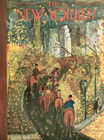 Ludwig Bemelmans The New Yorker 1954_10_09 Copyright | The New Yorker Graphic Art Covers 1946-1970