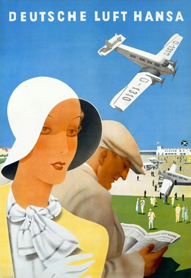 Lufthansa Deutsche Airport | Vintage Travel Posters 1891-1970