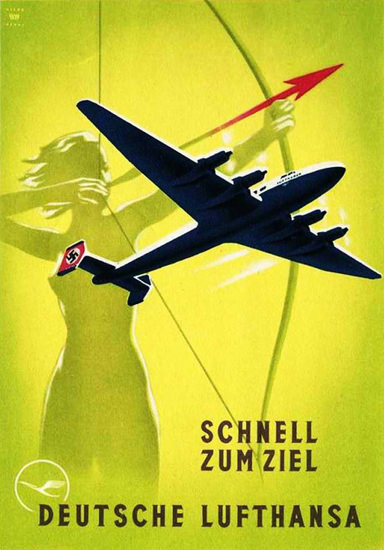 Lufthansa Schnell Zum Ziel Deutsche 1939 | Vintage Travel Posters 1891-1970